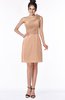 ColsBM Lacy Almost Apricot Hippie A-line Sleeveless Half Backless Chiffon Bridesmaid Dresses