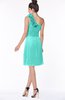 ColsBM Lacy Blue Turquoise Hippie A-line Sleeveless Half Backless Chiffon Bridesmaid Dresses