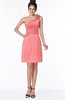 ColsBM Lacy Coral Hippie A-line Sleeveless Half Backless Chiffon Bridesmaid Dresses