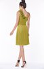 ColsBM Lacy Golden Olive Hippie A-line Sleeveless Half Backless Chiffon Bridesmaid Dresses