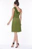 ColsBM Lacy Olive Green Hippie A-line Sleeveless Half Backless Chiffon Bridesmaid Dresses