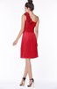 ColsBM Lacy Red Hippie A-line Sleeveless Half Backless Chiffon Bridesmaid Dresses