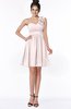 ColsBM Clara Light Pink Gorgeous One Shoulder Sleeveless Chiffon Flower Bridesmaid Dresses