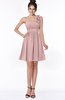 ColsBM Clara Silver Pink Gorgeous One Shoulder Sleeveless Chiffon Flower Bridesmaid Dresses