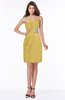 ColsBM Kenley Misted Yellow Gorgeous Sheath Sweetheart Zip up Satin Knee Length Bridesmaid Dresses