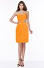 ColsBM Kenley Orange Gorgeous Sheath Sweetheart Zip up Satin Knee Length Bridesmaid Dresses