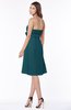 ColsBM Mckenna Blue Green Modest Bateau Sleeveless Half Backless Knee Length Appliques Bridesmaid Dresses
