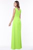 ColsBM Tracy Bright Green Modest A-line Sleeveless Zip up Chiffon Pick up Bridesmaid Dresses