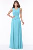 ColsBM Tracy Light Blue Modest A-line Sleeveless Zip up Chiffon Pick up Bridesmaid Dresses