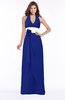 ColsBM Paulina Electric Blue Glamorous A-line Halter Chiffon Flower Bridesmaid Dresses