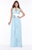 ColsBM Paulina Ice Blue Glamorous A-line Halter Chiffon Flower Bridesmaid Dresses