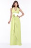 ColsBM Paulina Lime Green Glamorous A-line Halter Chiffon Flower Bridesmaid Dresses