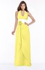ColsBM Paulina Yellow Iris Glamorous A-line Halter Chiffon Flower Bridesmaid Dresses