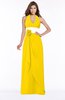 ColsBM Paulina Yellow Glamorous A-line Halter Chiffon Flower Bridesmaid Dresses