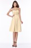 ColsBM Lilia Apricot Gelato Gorgeous A-line Zip up Chiffon Knee Length Pick up Bridesmaid Dresses