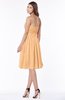 ColsBM Lilia Apricot Gorgeous A-line Zip up Chiffon Knee Length Pick up Bridesmaid Dresses