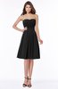 ColsBM Lilia Black Gorgeous A-line Zip up Chiffon Knee Length Pick up Bridesmaid Dresses