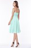 ColsBM Lilia Blue Glass Gorgeous A-line Zip up Chiffon Knee Length Pick up Bridesmaid Dresses