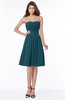 ColsBM Lilia Blue Green Gorgeous A-line Zip up Chiffon Knee Length Pick up Bridesmaid Dresses