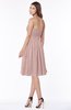 ColsBM Lilia Blush Pink Gorgeous A-line Zip up Chiffon Knee Length Pick up Bridesmaid Dresses