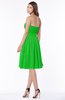 ColsBM Lilia Classic Green Gorgeous A-line Zip up Chiffon Knee Length Pick up Bridesmaid Dresses