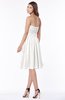 ColsBM Lilia Cloud White Gorgeous A-line Zip up Chiffon Knee Length Pick up Bridesmaid Dresses