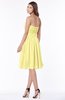 ColsBM Lilia Daffodil Gorgeous A-line Zip up Chiffon Knee Length Pick up Bridesmaid Dresses