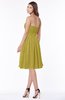 ColsBM Lilia Golden Olive Gorgeous A-line Zip up Chiffon Knee Length Pick up Bridesmaid Dresses