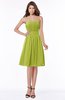 ColsBM Lilia Green Oasis Gorgeous A-line Zip up Chiffon Knee Length Pick up Bridesmaid Dresses