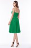 ColsBM Lilia Green Gorgeous A-line Zip up Chiffon Knee Length Pick up Bridesmaid Dresses