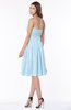 ColsBM Lilia Ice Blue Gorgeous A-line Zip up Chiffon Knee Length Pick up Bridesmaid Dresses