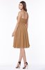 ColsBM Lilia Light Brown Gorgeous A-line Zip up Chiffon Knee Length Pick up Bridesmaid Dresses