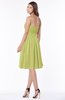 ColsBM Lilia Linden Green Gorgeous A-line Zip up Chiffon Knee Length Pick up Bridesmaid Dresses