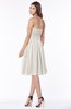 ColsBM Lilia Off White Gorgeous A-line Zip up Chiffon Knee Length Pick up Bridesmaid Dresses