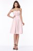 ColsBM Lilia Petal Pink Gorgeous A-line Zip up Chiffon Knee Length Pick up Bridesmaid Dresses