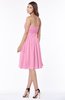 ColsBM Lilia Pink Gorgeous A-line Zip up Chiffon Knee Length Pick up Bridesmaid Dresses