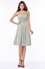 ColsBM Lilia Platinum Gorgeous A-line Zip up Chiffon Knee Length Pick up Bridesmaid Dresses