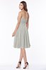ColsBM Lilia Platinum Gorgeous A-line Zip up Chiffon Knee Length Pick up Bridesmaid Dresses