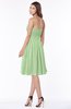 ColsBM Lilia Sage Green Gorgeous A-line Zip up Chiffon Knee Length Pick up Bridesmaid Dresses
