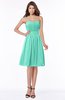 ColsBM Lilia Seafoam Green Gorgeous A-line Zip up Chiffon Knee Length Pick up Bridesmaid Dresses