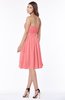 ColsBM Lilia Shell Pink Gorgeous A-line Zip up Chiffon Knee Length Pick up Bridesmaid Dresses