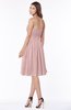 ColsBM Lilia Silver Pink Gorgeous A-line Zip up Chiffon Knee Length Pick up Bridesmaid Dresses