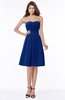ColsBM Lilia Sodalite Blue Gorgeous A-line Zip up Chiffon Knee Length Pick up Bridesmaid Dresses