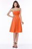 ColsBM Lilia Tangerine Gorgeous A-line Zip up Chiffon Knee Length Pick up Bridesmaid Dresses