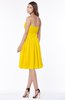 ColsBM Lilia Yellow Gorgeous A-line Zip up Chiffon Knee Length Pick up Bridesmaid Dresses