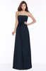 ColsBM Ella Navy Blue Gorgeous A-line Sleeveless Chiffon Floor Length Flower Bridesmaid Dresses