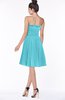 ColsBM Aubree Turquoise Princess A-line Sleeveless Knee Length Pleated Bridesmaid Dresses