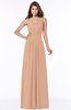 ColsBM Laverne Almost Apricot Modest A-line Half Backless Chiffon Floor Length Ruching Bridesmaid Dresses
