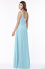 ColsBM Laverne Aqua Modest A-line Half Backless Chiffon Floor Length Ruching Bridesmaid Dresses