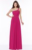 ColsBM Laverne Beetroot Purple Modest A-line Half Backless Chiffon Floor Length Ruching Bridesmaid Dresses